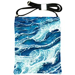 Summer Ocean Waves Shoulder Sling Bag