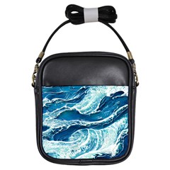 Summer Ocean Waves Girls Sling Bag