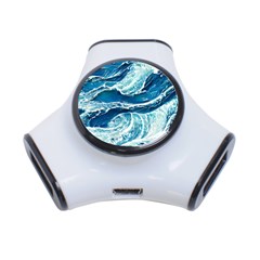 Summer Ocean Waves 3-Port USB Hub