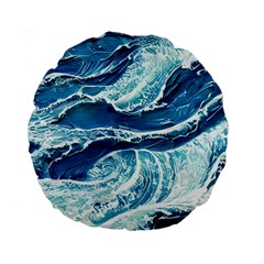 Summer Ocean Waves Standard 15  Premium Round Cushions