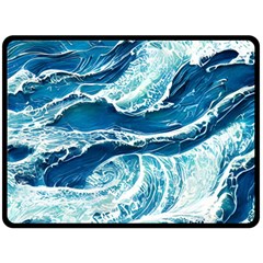 Summer Ocean Waves Fleece Blanket (large) by GardenOfOphir