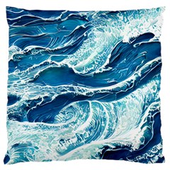 Summer Ocean Waves Standard Premium Plush Fleece Cushion Case (one Side) by GardenOfOphir