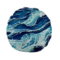 Summer Ocean Waves Standard 15  Premium Flano Round Cushions