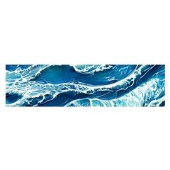 Summer Ocean Waves Oblong Satin Scarf (16  X 60 ) by GardenOfOphir