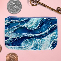 Summer Ocean Waves Large Coin Purse