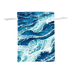 Summer Ocean Waves Lightweight Drawstring Pouch (l) by GardenOfOphir