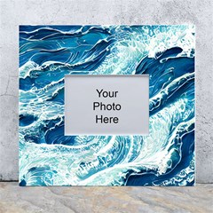 Summer Ocean Waves White Wall Photo Frame 5  x 7 