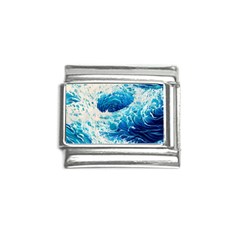 Abstract Blue Ocean Wave Ii Italian Charm (9mm)