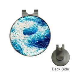 Abstract Blue Ocean Wave Ii Hat Clips With Golf Markers by GardenOfOphir