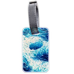 Abstract Blue Ocean Wave Ii Luggage Tag (two Sides) by GardenOfOphir