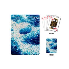 Abstract Blue Ocean Wave Ii Playing Cards Single Design (mini) by GardenOfOphir