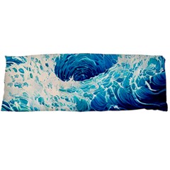 Abstract Blue Ocean Wave Ii Body Pillow Case (dakimakura) by GardenOfOphir