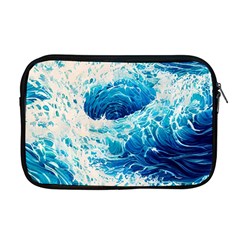 Abstract Blue Ocean Wave Ii Apple Macbook Pro 17  Zipper Case by GardenOfOphir