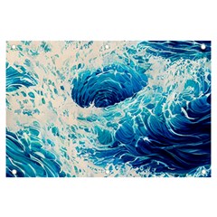 Abstract Blue Ocean Wave Ii Banner And Sign 6  X 4  by GardenOfOphir