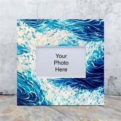 Abstract Blue Ocean Wave Ii White Box Photo Frame 4  X 6  by GardenOfOphir