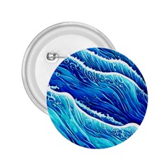 Blue Ocean Wave Watercolor 2 25  Buttons by GardenOfOphir