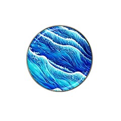 Blue Ocean Wave Watercolor Hat Clip Ball Marker by GardenOfOphir