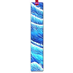 Blue Ocean Wave Watercolor Large Book Marks by GardenOfOphir