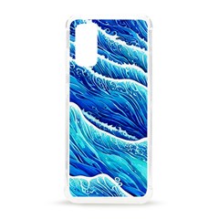 Blue Ocean Wave Watercolor Samsung Galaxy S20 6 2 Inch Tpu Uv Case by GardenOfOphir