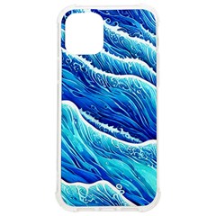 Blue Ocean Wave Watercolor Iphone 12/12 Pro Tpu Uv Print Case by GardenOfOphir