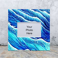 Blue Ocean Wave Watercolor White Box Photo Frame 4  X 6  by GardenOfOphir