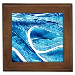 Blue Wave Framed Tile by GardenOfOphir