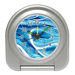 Blue Wave Travel Alarm Clock by GardenOfOphir