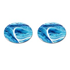 Blue Wave Cufflinks (oval) by GardenOfOphir