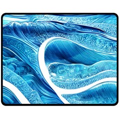 Blue Wave One Side Fleece Blanket (medium) by GardenOfOphir