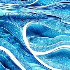 Blue Wave Play Mat (square) by GardenOfOphir