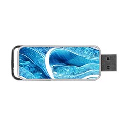 Blue Wave Portable Usb Flash (two Sides) by GardenOfOphir