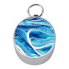 Blue Wave Mini Silver Compasses