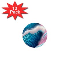 Pink Sea Water 1  Mini Magnet (10 Pack)  by GardenOfOphir