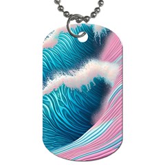 Pink Sea Water Dog Tag (one Side) by GardenOfOphir