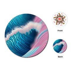 Pink Sea Water Playing Cards Single Design (round)