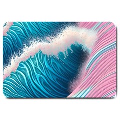 Pink Sea Water Large Doormat by GardenOfOphir