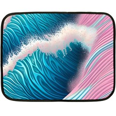 Pink Sea Water One Side Fleece Blanket (mini) by GardenOfOphir