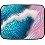 Pink Sea Water One Side Fleece Blanket (Mini) 35 x27  Blanket