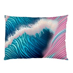 Pink Sea Water Pillow Case (two Sides) by GardenOfOphir