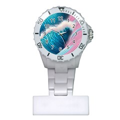 Pink Sea Water Plastic Nurses Watch by GardenOfOphir