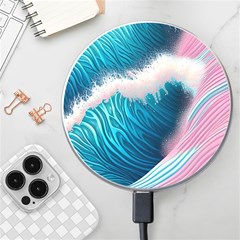 Pink Sea Water Wireless Fast Charger(white) by GardenOfOphir