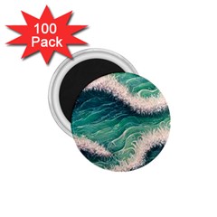 Blue Wave Pattern 1 75  Magnets (100 Pack)  by GardenOfOphir