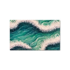 Blue Wave Pattern Sticker (rectangular) by GardenOfOphir