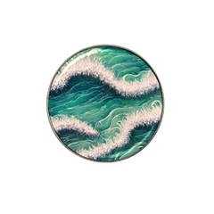 Blue Wave Pattern Hat Clip Ball Marker by GardenOfOphir