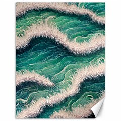 Blue Wave Pattern Canvas 12  X 16  by GardenOfOphir