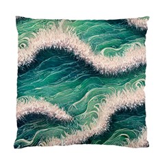 Blue Wave Pattern Standard Cushion Case (one Side)