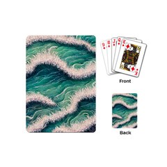 Blue Wave Pattern Playing Cards Single Design (mini) by GardenOfOphir