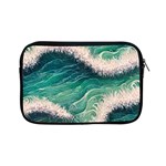 Blue Wave Pattern Apple iPad Mini Zipper Cases Front