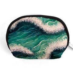 Blue Wave Pattern Accessory Pouch (medium) by GardenOfOphir