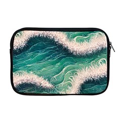 Blue Wave Pattern Apple Macbook Pro 17  Zipper Case by GardenOfOphir